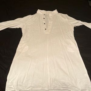 White linen tunic with pockets